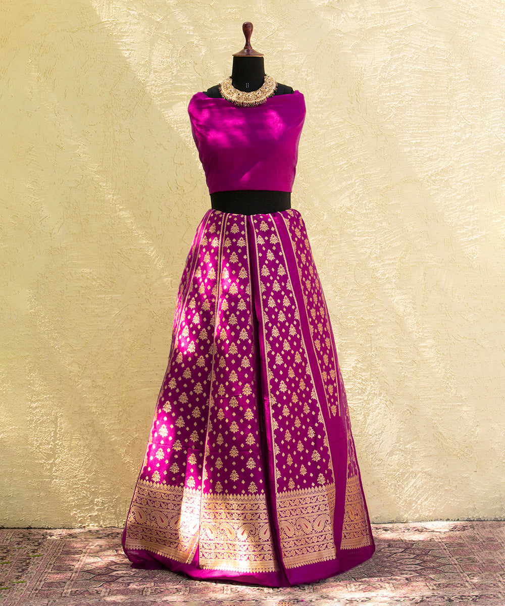Handloom_Purple_Pure_Katan_Silk_Banarasi_Lehenga_with_Meenakari_Boota_-_18_Kali_WeaverStory_03