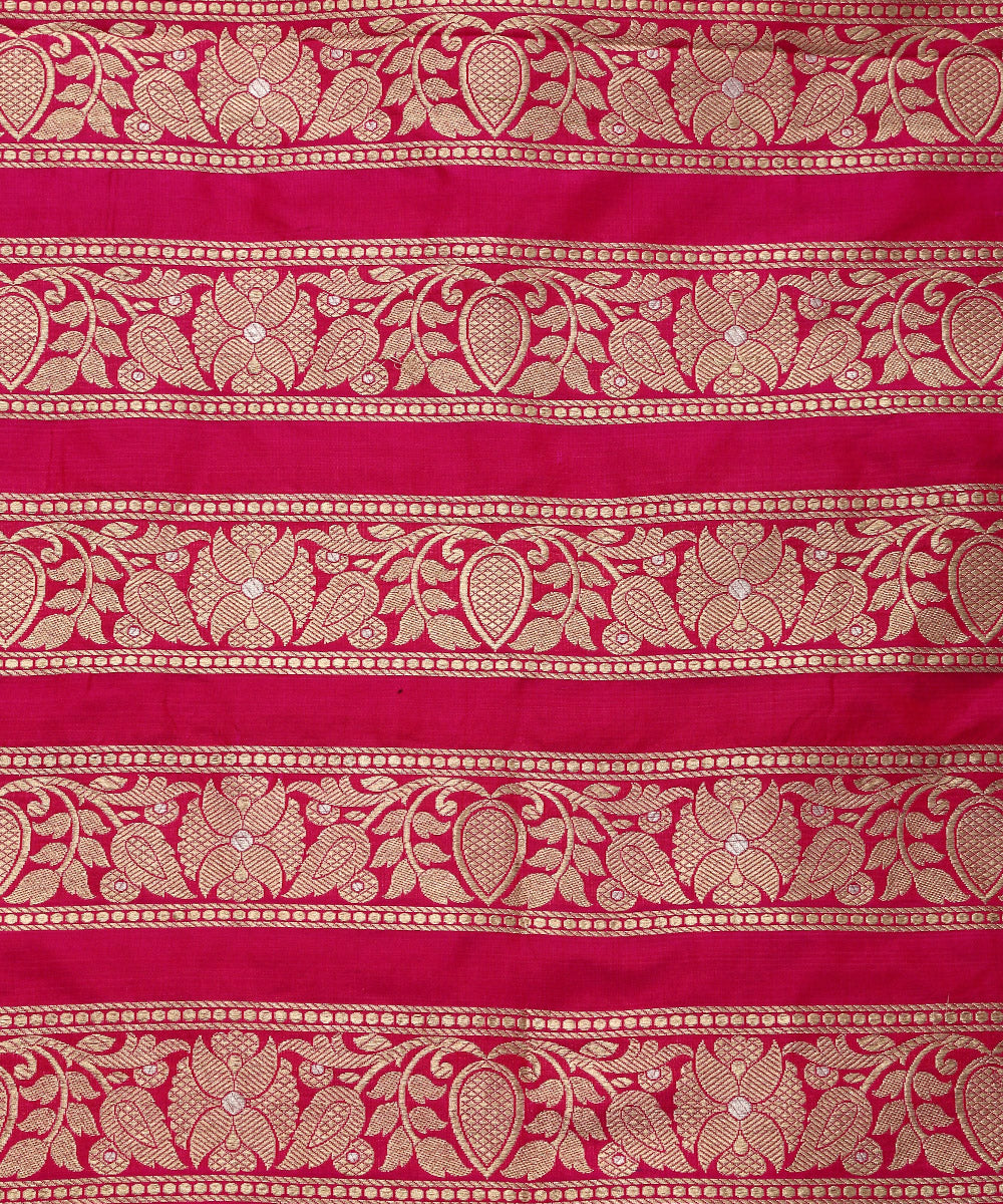 Rani_Pink_Handloom_Pure_Katan_Silk_Banarasi_Lehenga_With_Gold_And_Silver_Zari_WeaverStory_06