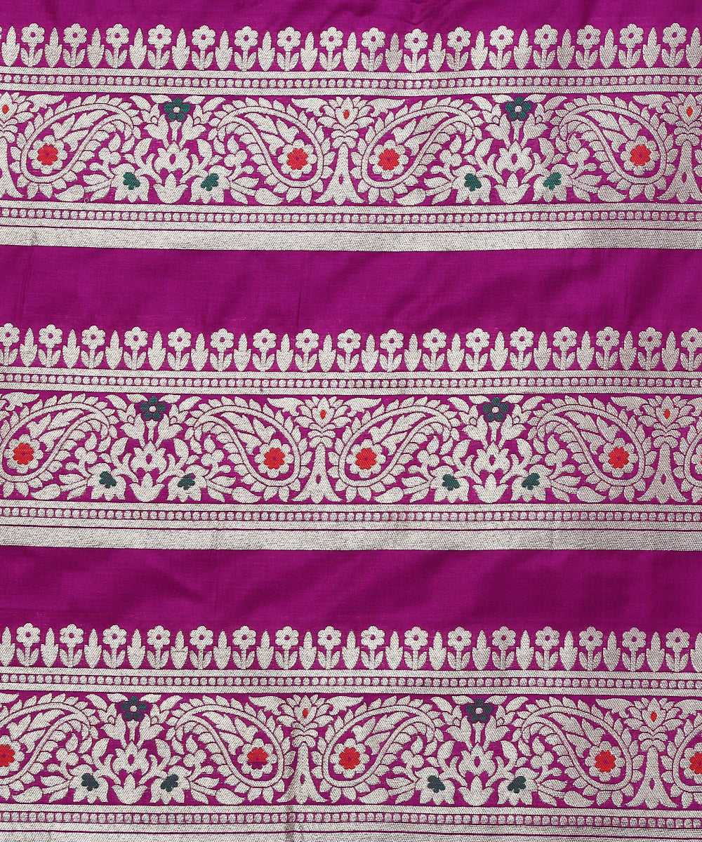Purple_Handloom_Pure_Katan_Silk_Banarasi_Lehenga_with_Meenakari_Skirt_Border_WeaverStory_06