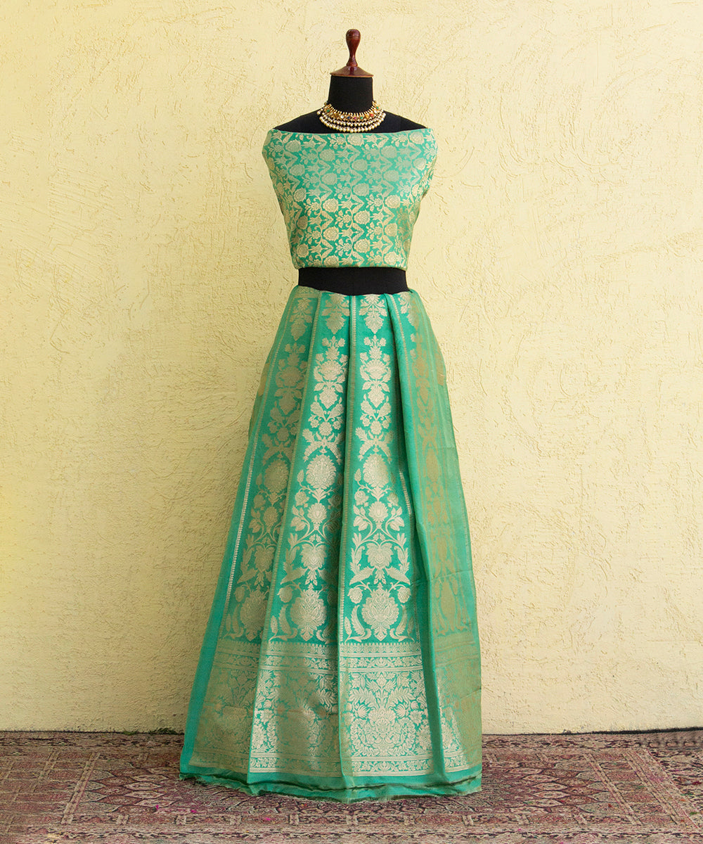 Handloom_Aqua_Pure_Katan_Silk_Banarasi_Lehenga_with_Cutwork_Antique_Zari_WeaverStory_01