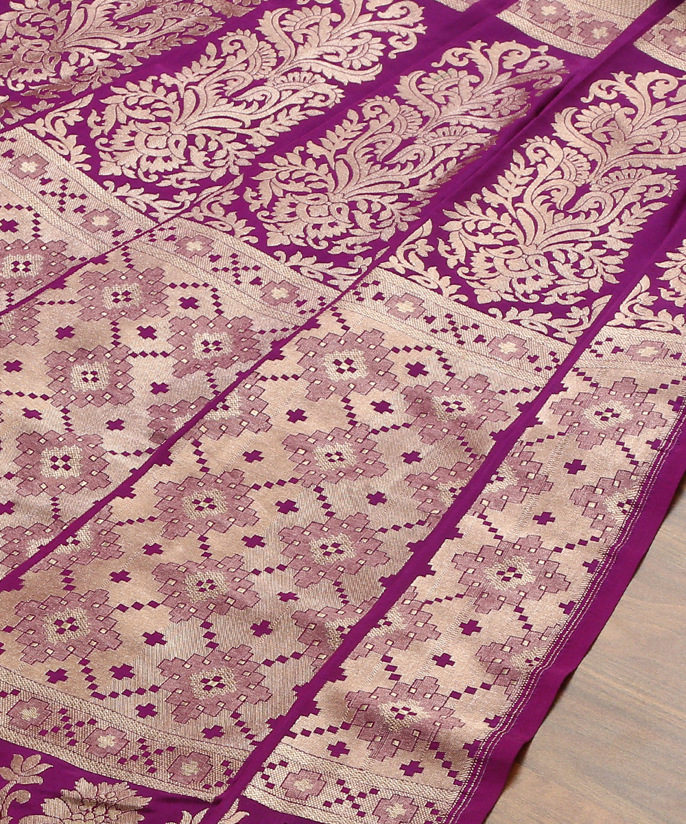 Handloom_Purple_Antique_Zari_Purple_Pure_Katan_Silk_Banarasi_Lehenga_with_Cutwork_Weave_WeaverStory_04