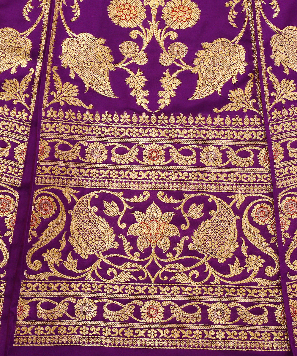 Purple_Handloom_18_Kali_Pure_Katan_Silk_Banarasi_Lehenga_With_Zari_Tanchoi_Blouse_WeaverStory_05