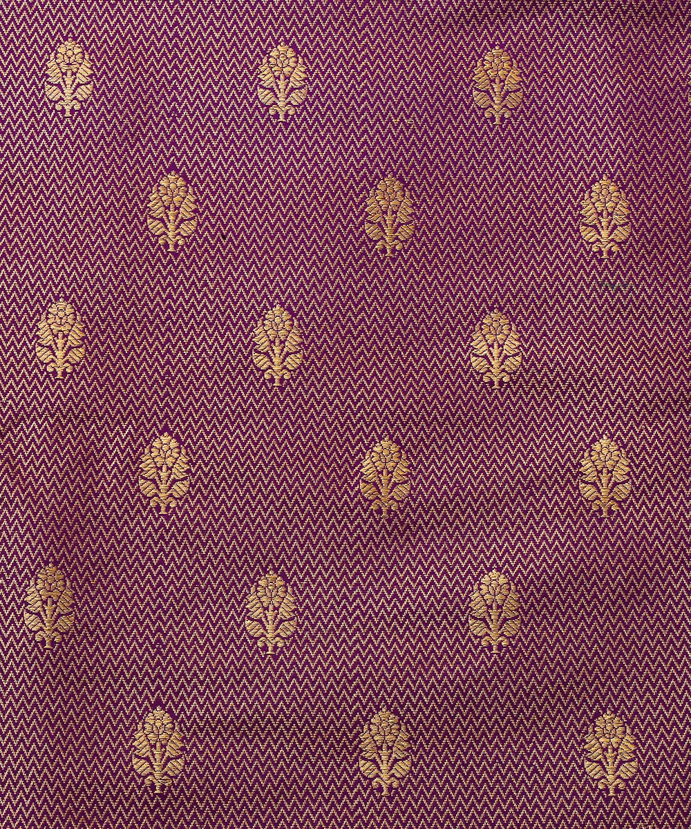 Purple_Handloom_18_Kali_Pure_Katan_Silk_Banarasi_Lehenga_With_Zari_Tanchoi_Blouse_WeaverStory_07