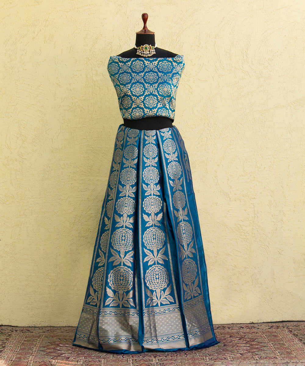 Blue_Handloom_Blue_Pure_Katan_Silk_Banarasi_Lehenga_WeaverStory_03