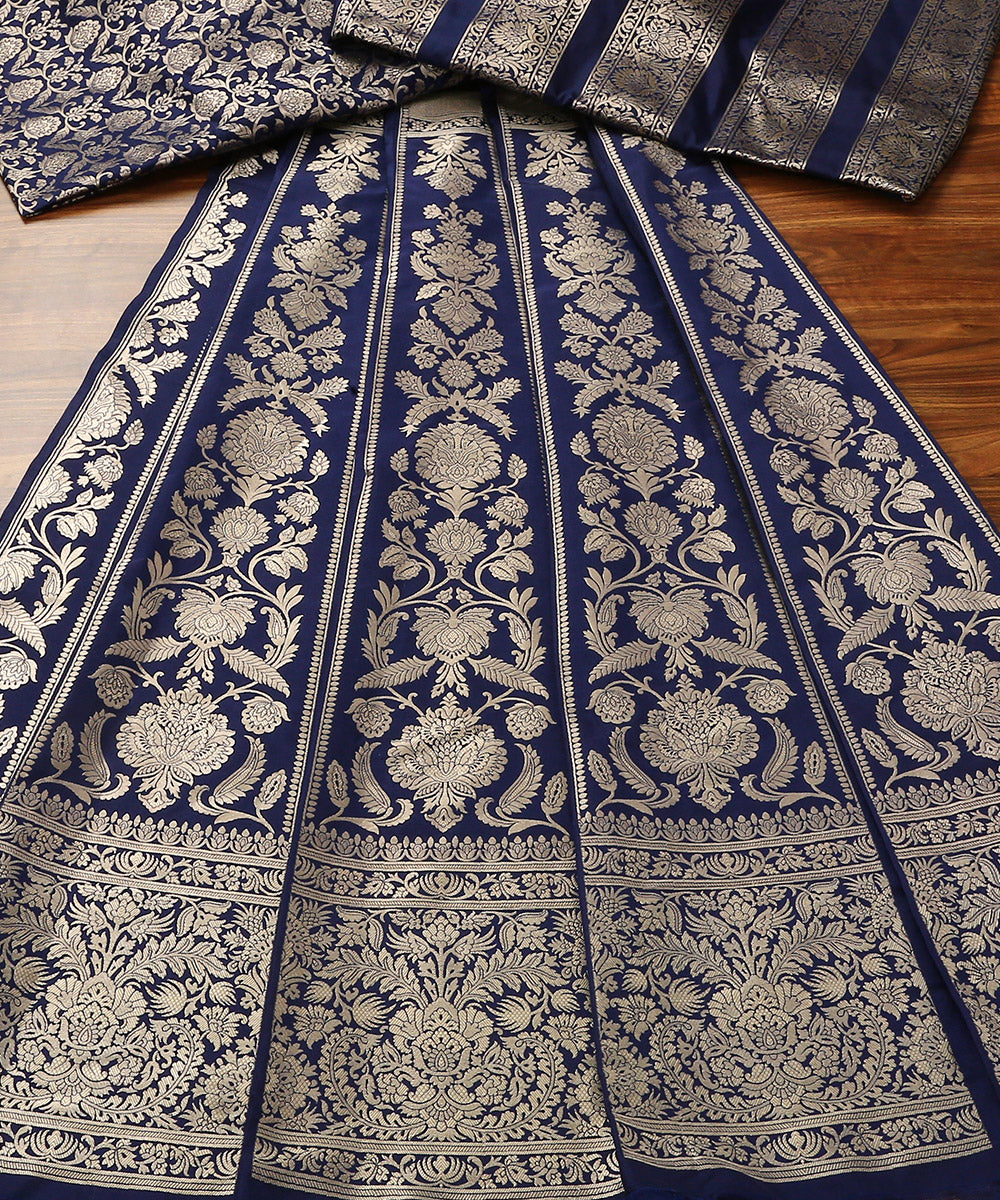 Blue_Handloom_Pure_Katan_Silk_Banarasi_Lehenga_WeaverStory_03