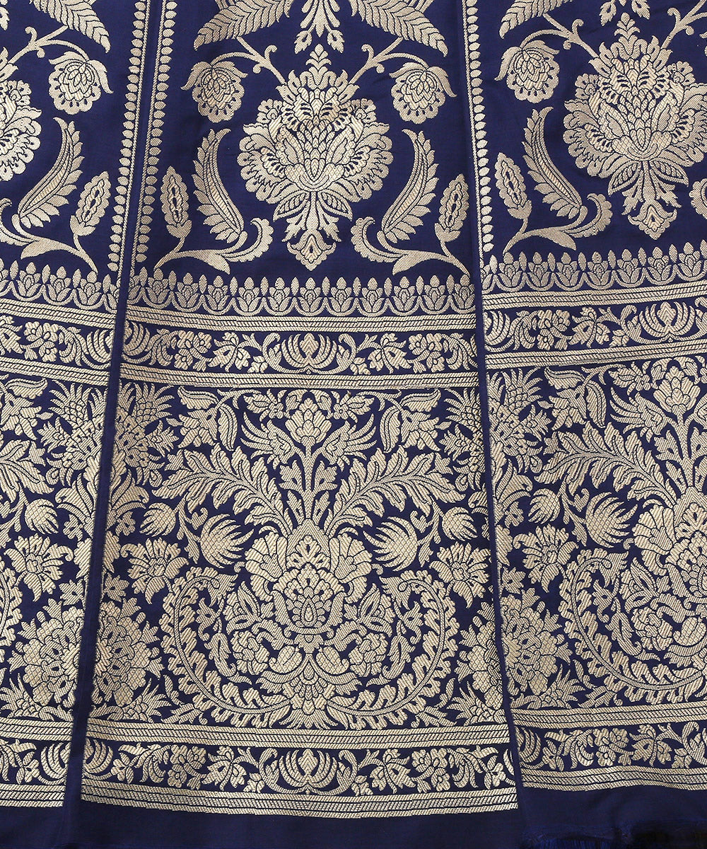 Blue_Handloom_Pure_Katan_Silk_Banarasi_Lehenga_WeaverStory_05