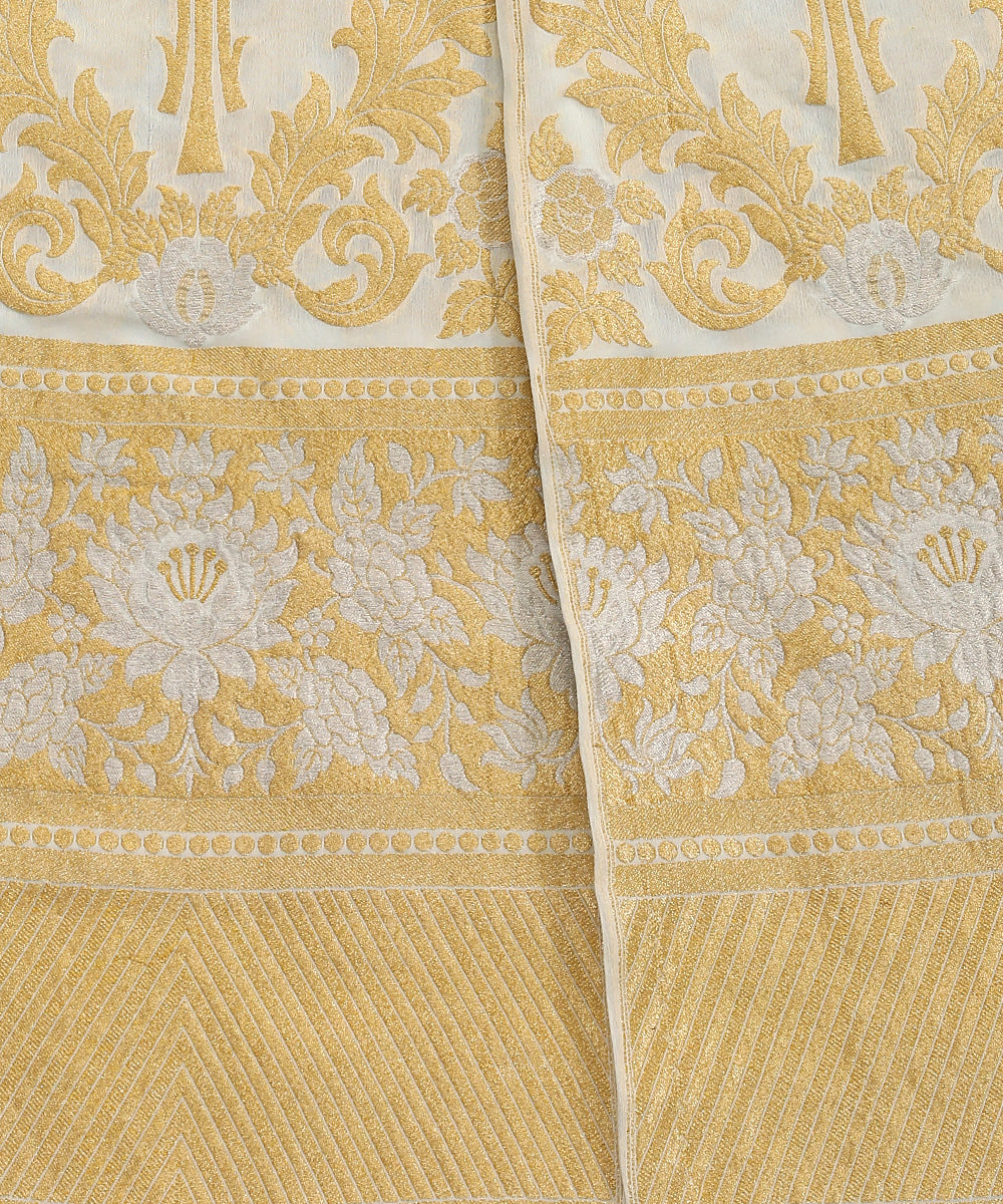 Handloom_White_Pure_Georgette_Banarasi_Lehenga_With_Zari_WeaverStory_03