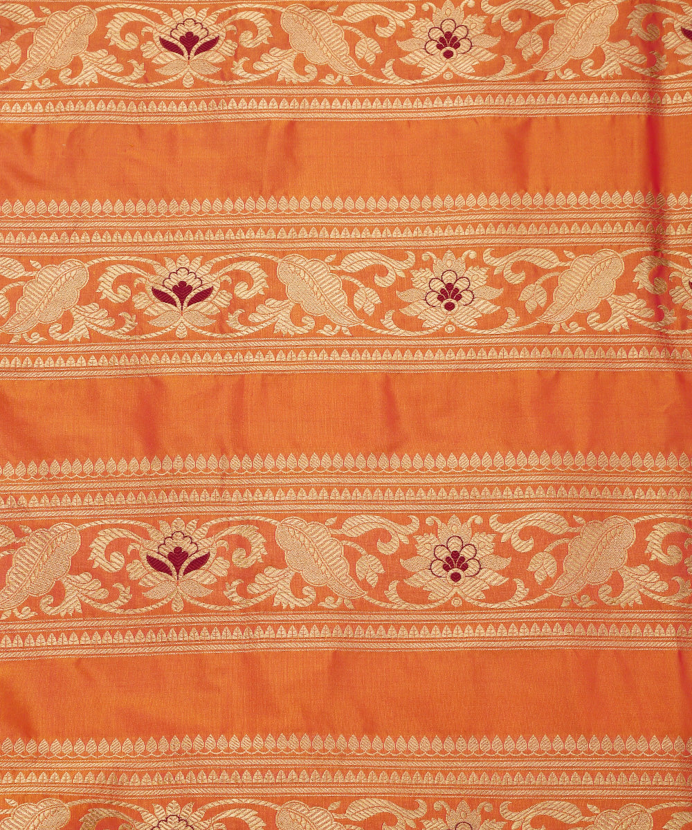 Peach_And_Pink_Handloom_Pure_Katan_Silk_Banarasi_Lehenga_With_Double_Zari_WeaverStory_05