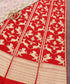 Red_Handloom_Pure_Katan_Silk_Bharatpur_Shikargah_Banarasi_Lehenga_WeaverStory_01
