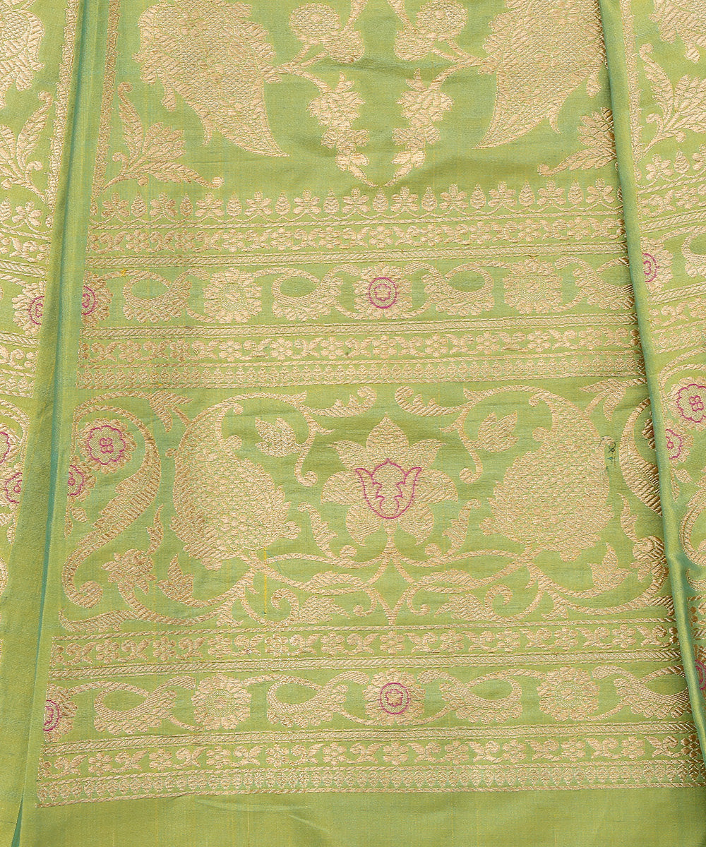 Handloom_Pista_Green_Dual_Tone_Pure_Katan_Silk_Banarasi_Lehenga_WeaverStory_04