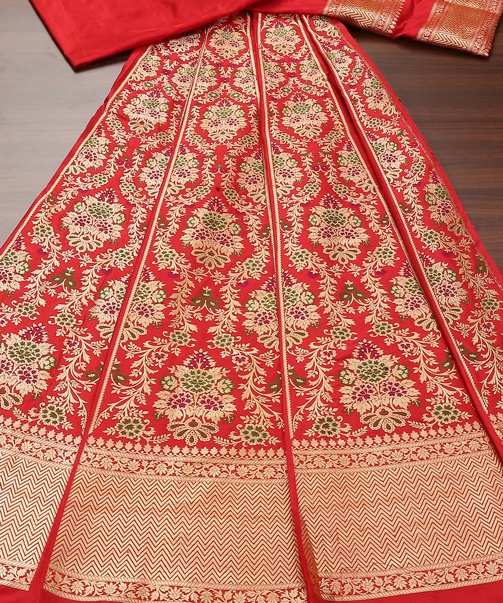 Handloom_Red_Pure_Katan_Silk_Banarasi_Meenakari_Lehenga_WeaverStory_02