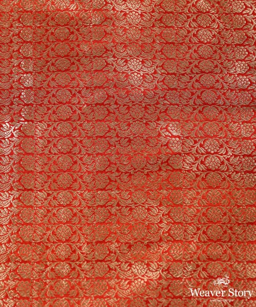 Red_Handloom_Pure_Katan_Silk_Banarasi_Lehenga_With_Cutwork_Weave_WeaverStory_05