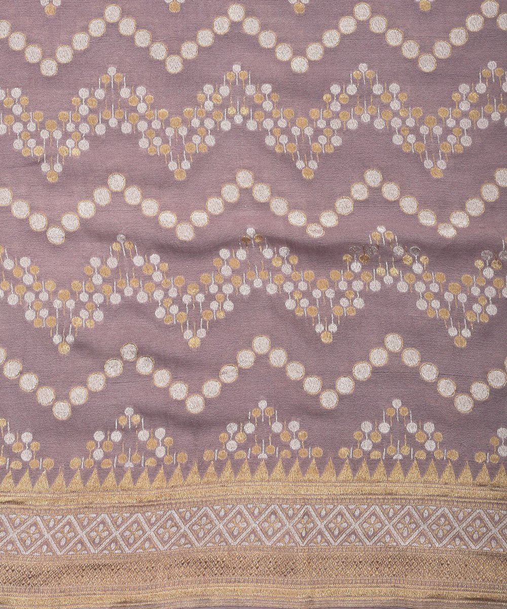 Lavender_Handloom_Cutwork_Jangla_Georgette_Banarasi_Dupatta_WeaverStory_03