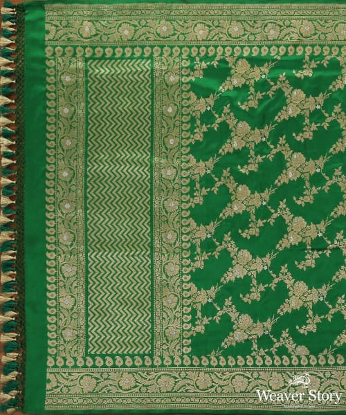 Leaf_Green_Handloom_Kadhwa_Jangla_Katan_Silk_Banarasi_Dupatta_WeaverStory_02