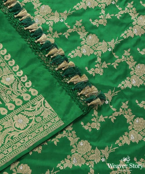 Leaf_Green_Handloom_Kadhwa_Jangla_Katan_Silk_Banarasi_Dupatta_WeaverStory_05