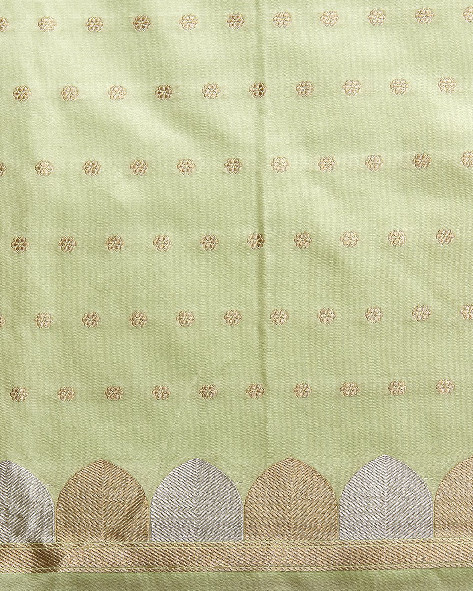 Light_Green_Handloom_Plain_Satin_Banarasi_Saree_with_Zari_Border_WeaverStory_05