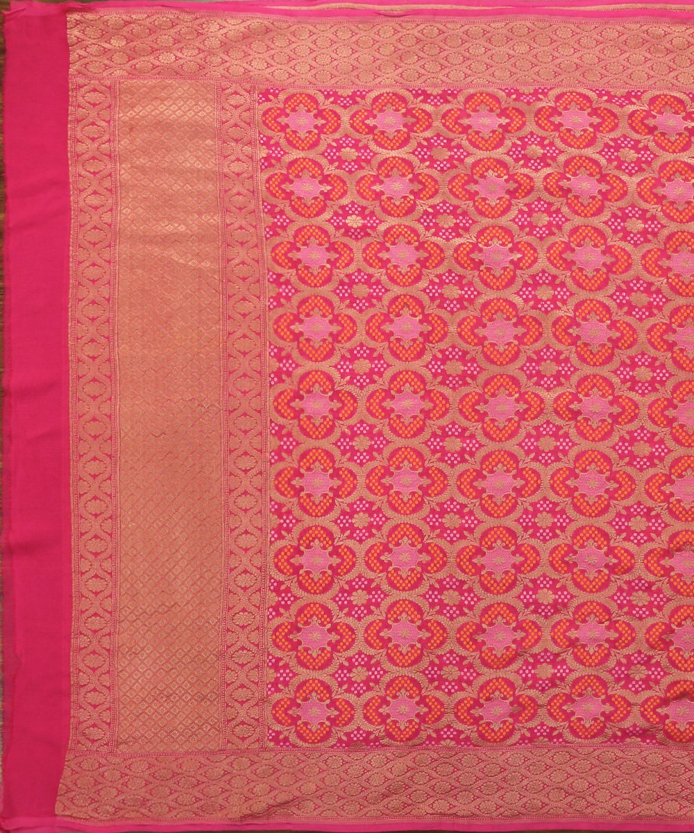 Pink_Pure_Georgette_Banarasi_Bandhej_Dupatta_WeaverStory_02
