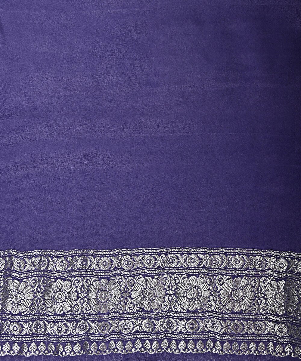 Light_Purple_Handloom_Banarasi_Georgette_Saree_with_Silver_Zari_Work_WeaverStory_05