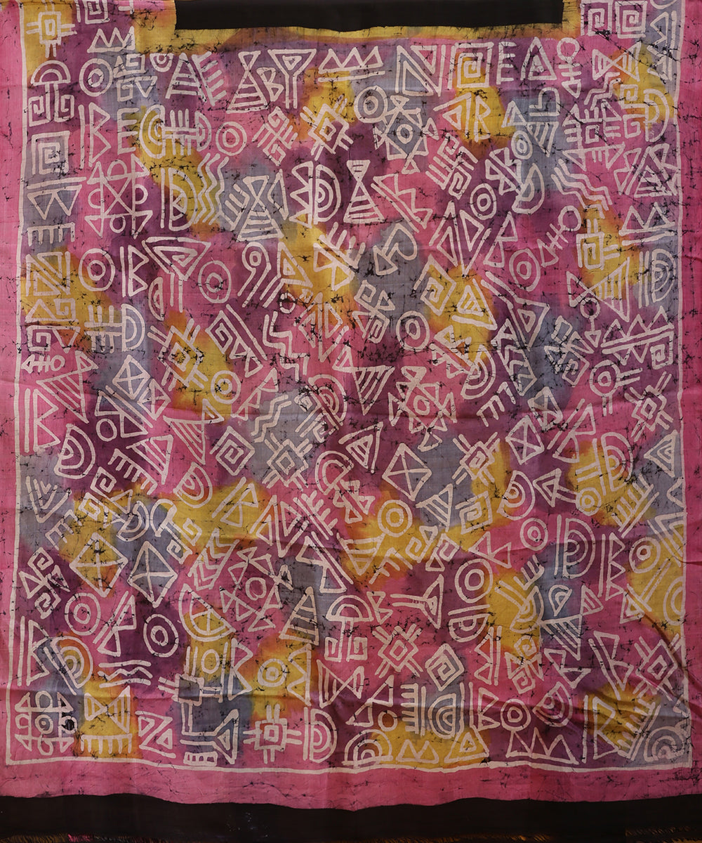 Handloom_Mustard_and_Black_Ombre_Hand_Batik_Mulberry_Silk_Saree_WeaverStory_05