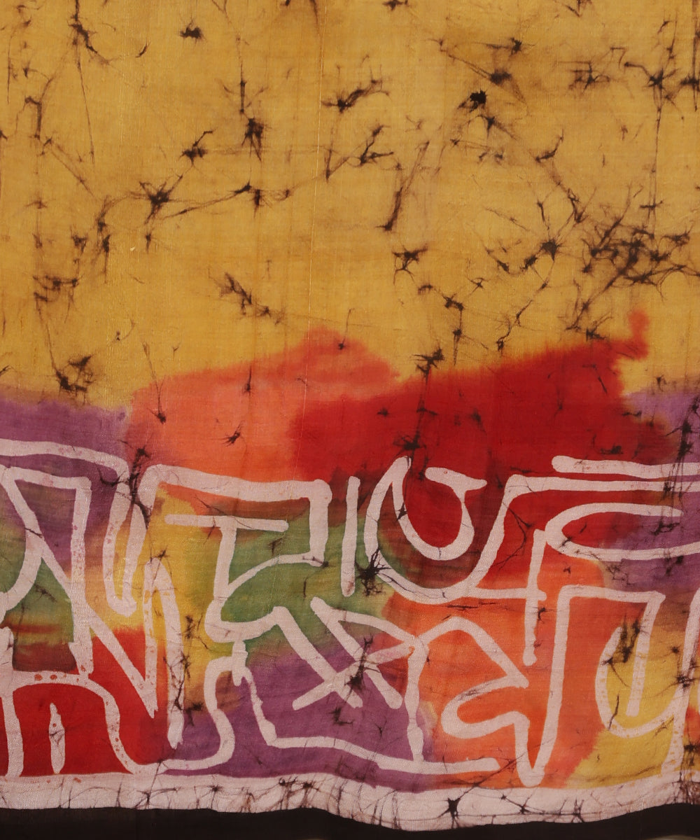 Handloom_Black_Hand_Batik_Mulberry_Silk_Saree_WeaverStory_06