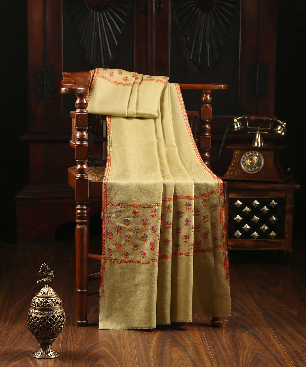 Light_Olive_Handwoven_Pure_Pashmina_Shawl_with_Floral_Boota_and_Sozni_Kari_Work_WeaverStory_01