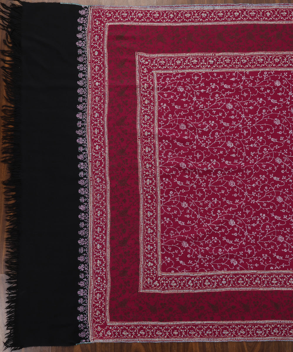 Purple_And_Black_Double_Pure_Pashmina_Laides_Shawl_With_Heavy_Soznikari_WeaverStory_02