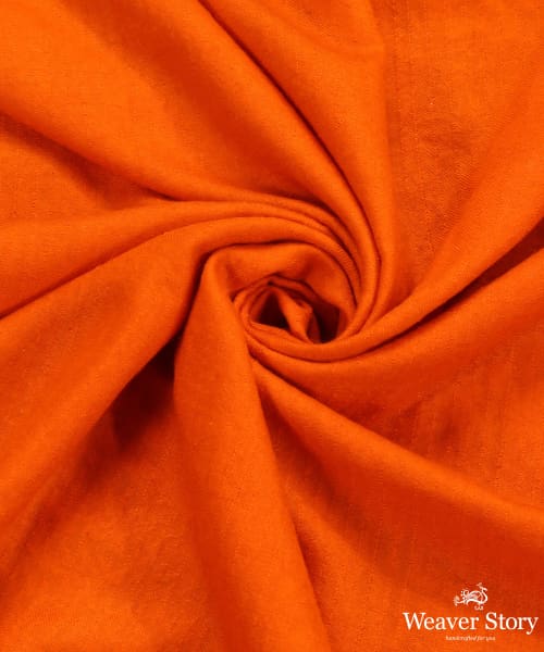 Orange Handwoven Pure Pashmina Ladies Shawl With Kani Work Shawls