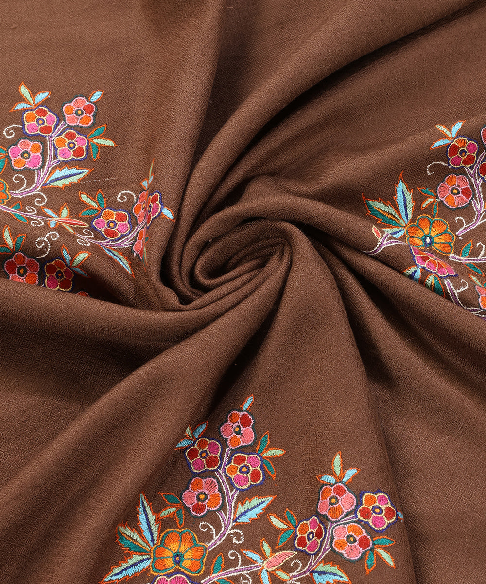Khakhi_Handwoven_Pure_Pashmina_Shawl_With_Paper_Mache_Booti_WeaverStory_05