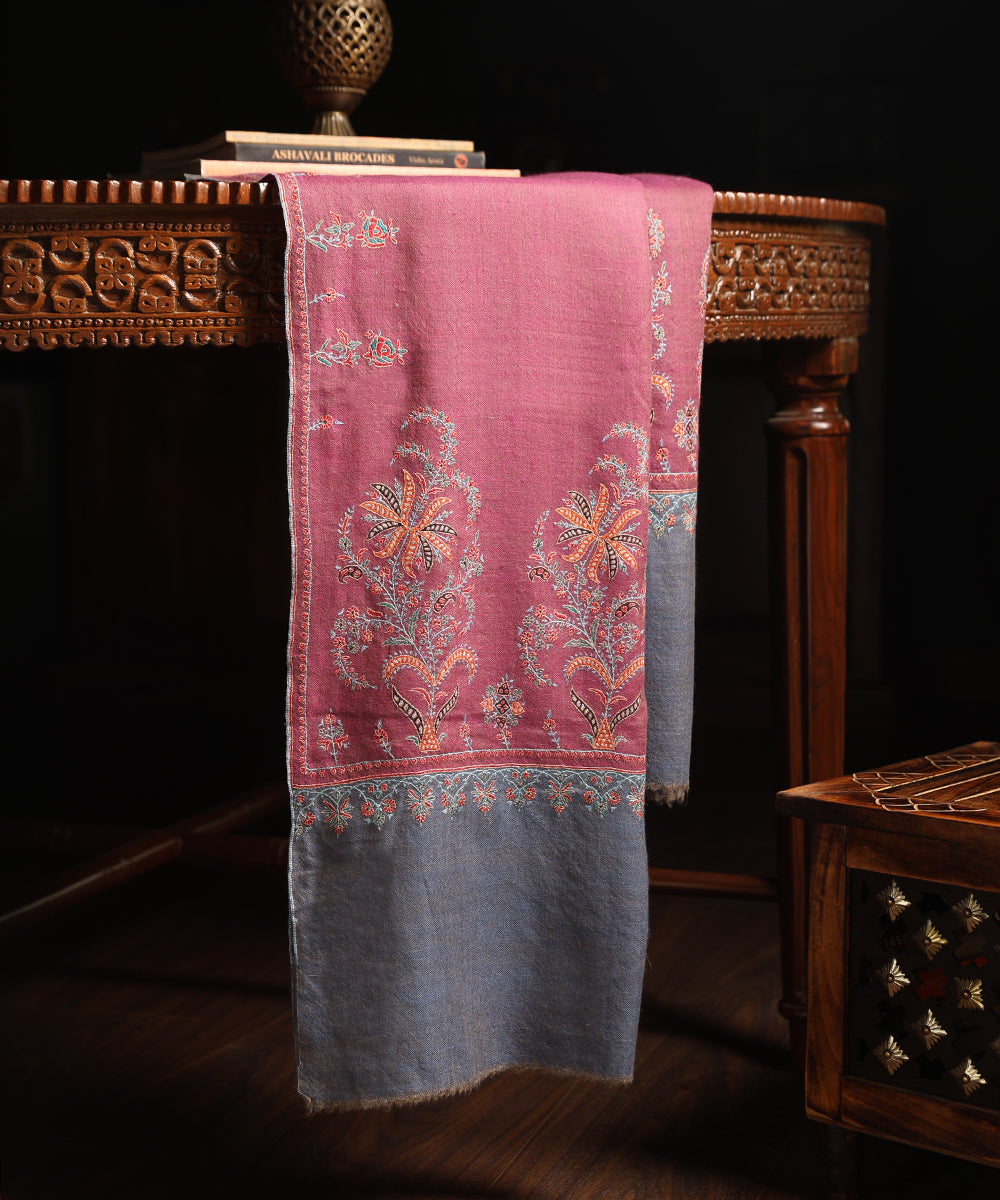 Handwoven_Purple_Pure_Pashmina_Shawl_With_Paper_Mache_Border_WeaverStory_01