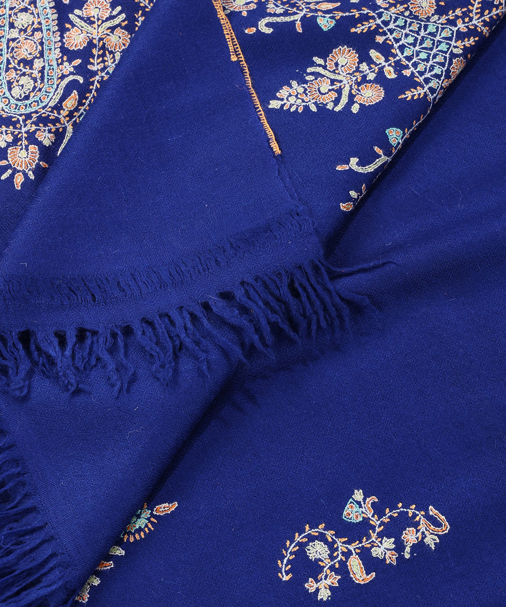Electic_Blue_Handwoven_Pure_Pashmina_Shawl_With_Soznikari_Palla_Booti_WeaverStory_04