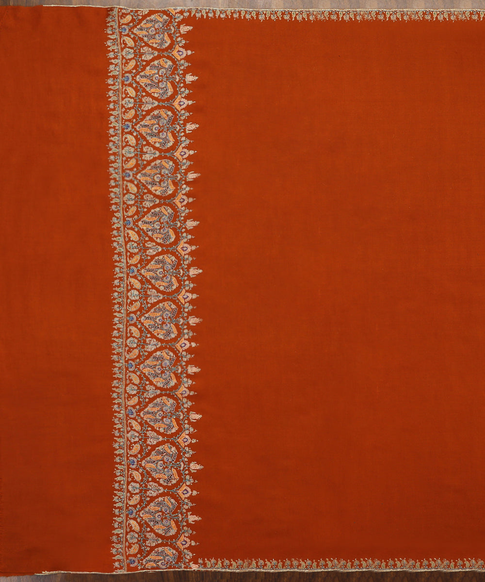 Rust_Handwoven_Pure_Pashmina_Shawl_With_Soznikari_Work_WeaverStory_02