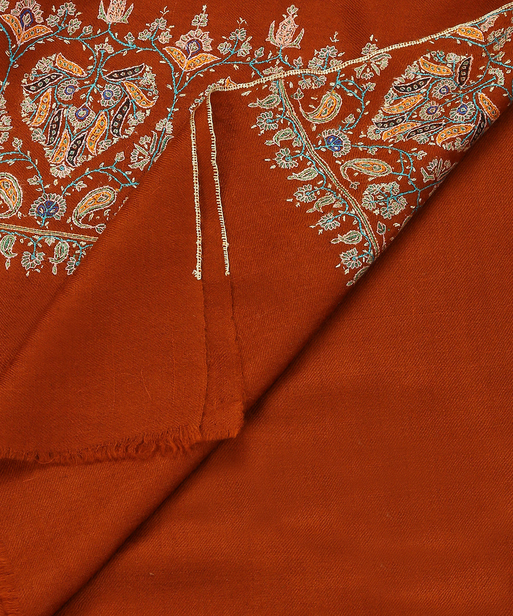 Rust_Handwoven_Pure_Pashmina_Shawl_With_Soznikari_Work_WeaverStory_04