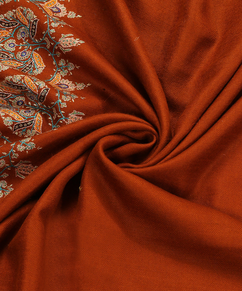 Rust_Handwoven_Pure_Pashmina_Shawl_With_Soznikari_Work_WeaverStory_05