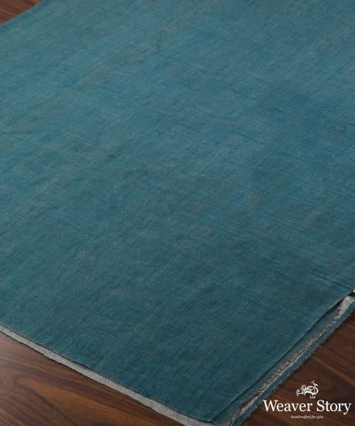 Handwoven_Teal_Double_Shade_Pure_Pashmina_Tilla_Shawl_WeaverStory_03