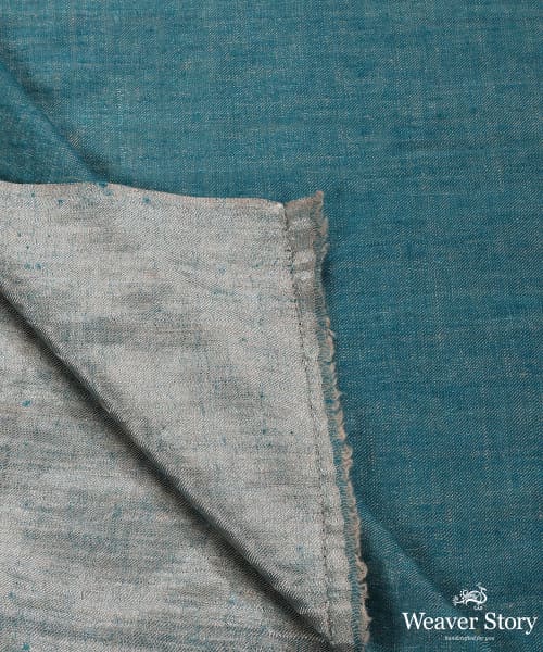 Handwoven_Teal_Double_Shade_Pure_Pashmina_Tilla_Shawl_WeaverStory_04