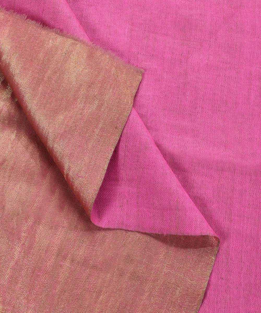 Handwoven_Rani_Pink_Double_Shade_Pure_Pashmina_Tilla_Shawl_WeaverStory_04