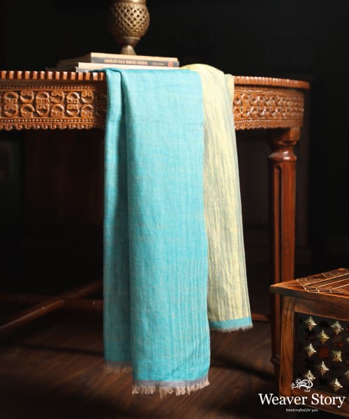 Sky_BlueHandwoven_Double_Shade_Pure_Pashmina_Tilla_Shawl_WeaverStory_01