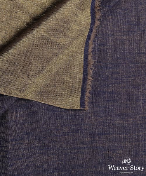 Handwoven_Navy_Blue_Double_Shade_Pure_Pashmina_Tilla_Shawl_WeaverStory_04