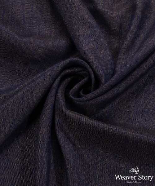 Handwoven_Navy_Blue_Double_Shade_Pure_Pashmina_Tilla_Shawl_WeaverStory_06