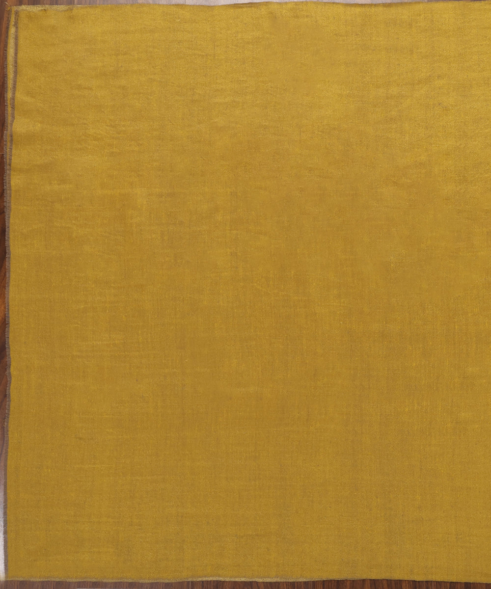 Mustard_Handwoven_Double_Shade_Pure_Pashmina_Tilla_Shawl_WeaverStory_02