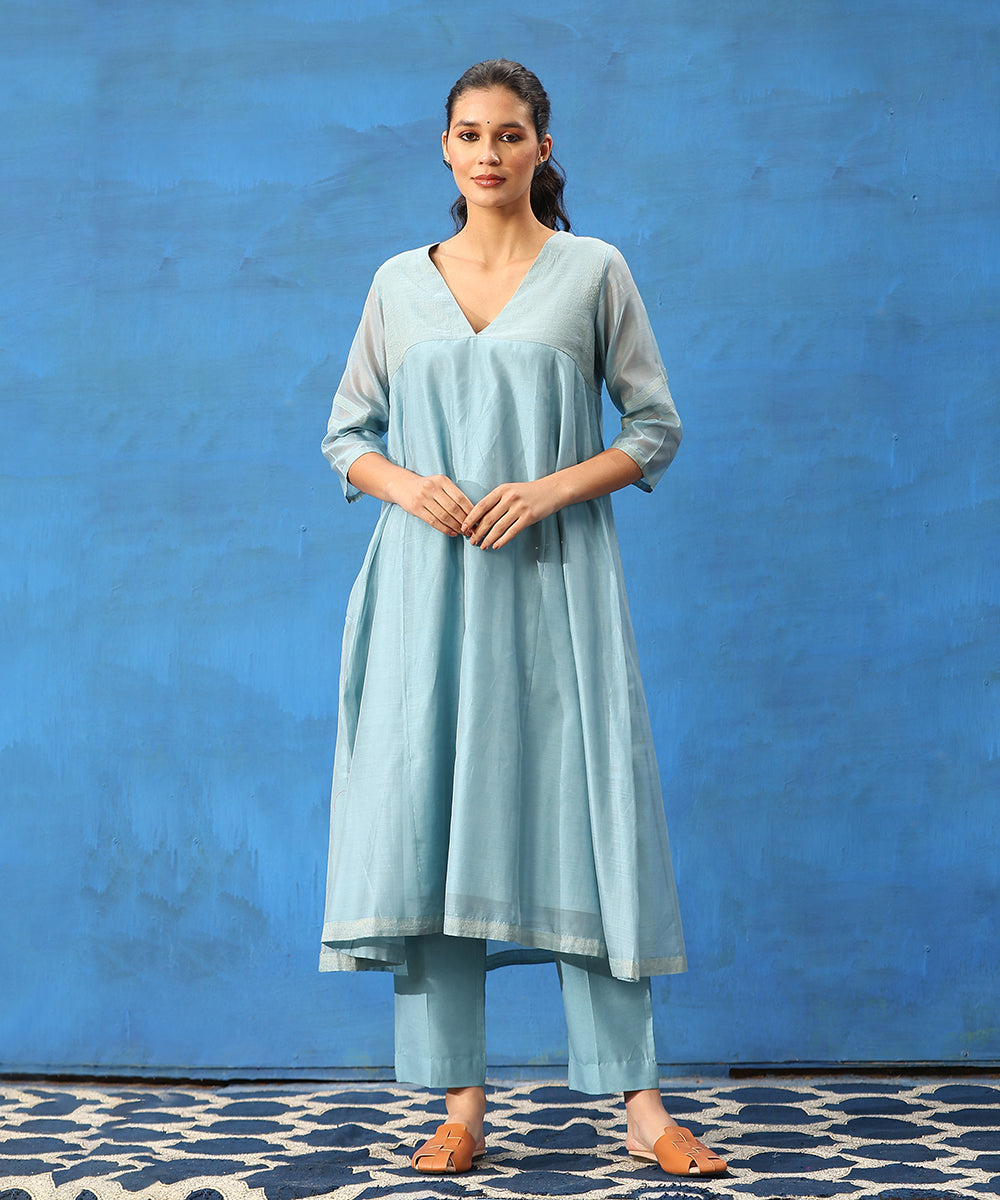 Light_Blue_Handloom_Pure_Chanderi_Kurta_Set_With_Hand_Painted_Madhubani_Dupatta_WeaverStory_04