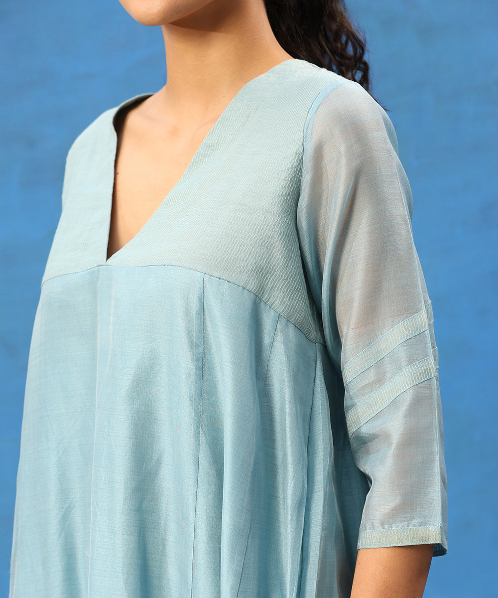Light_Blue_Handloom_Pure_Chanderi_Kurta_Set_With_Hand_Painted_Madhubani_Dupatta_WeaverStory_05