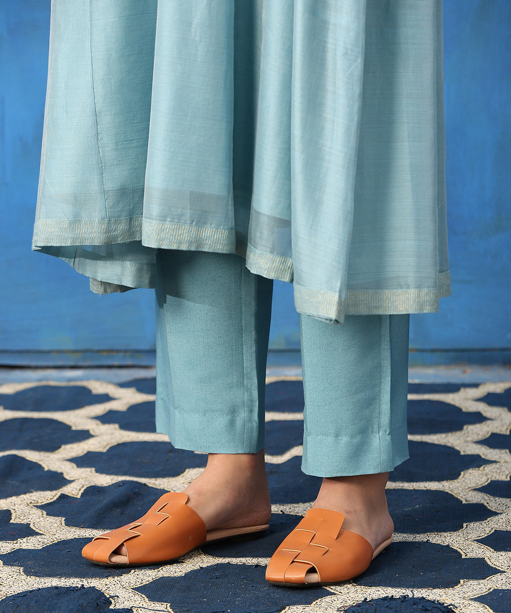 Light_Blue_Handloom_Pure_Chanderi_Kurta_Set_With_Hand_Painted_Madhubani_Dupatta_WeaverStory_07