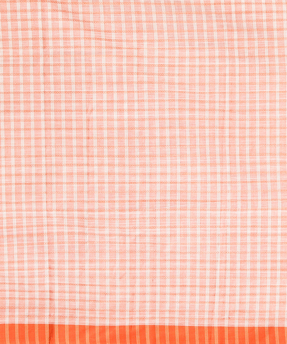 Beige_And_Rust_Handloom_Checks_Pure_Cotton_Maheshwari_Saree_With_Rust_Border_WeaverStory_05