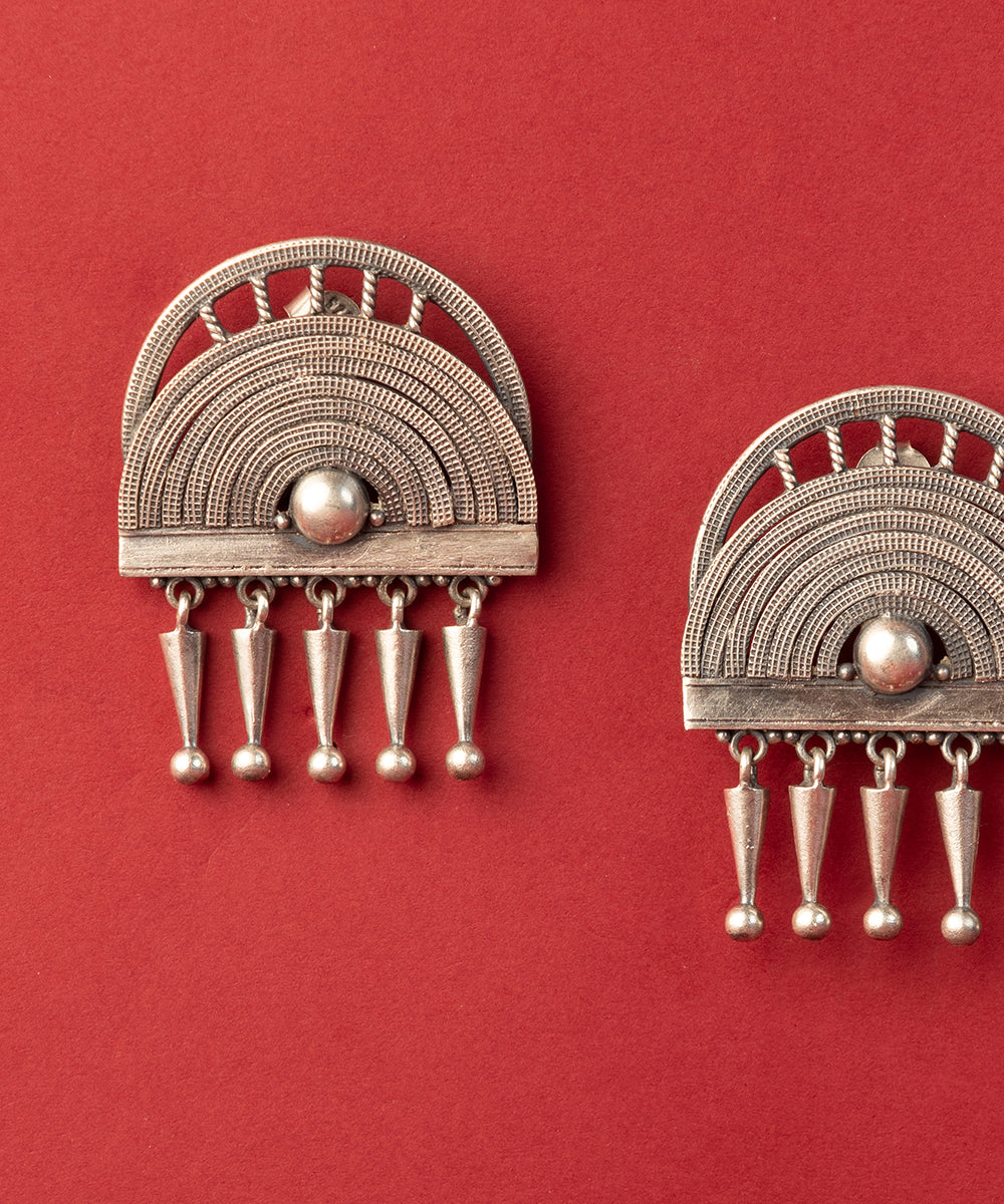 Trijoya_Handcrafted_Oxidised_Pure_Silver_Earrings_WeaverStory_02