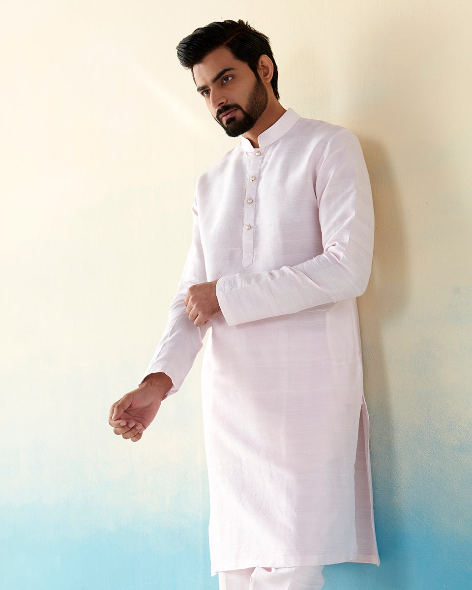 Soft_Pink_Raw_Silk_Kurta_Set_WeaverStory_01