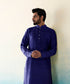 Navy_Blue_Raw_Silk_Kurta_Churidar_set_WeaverStory_01