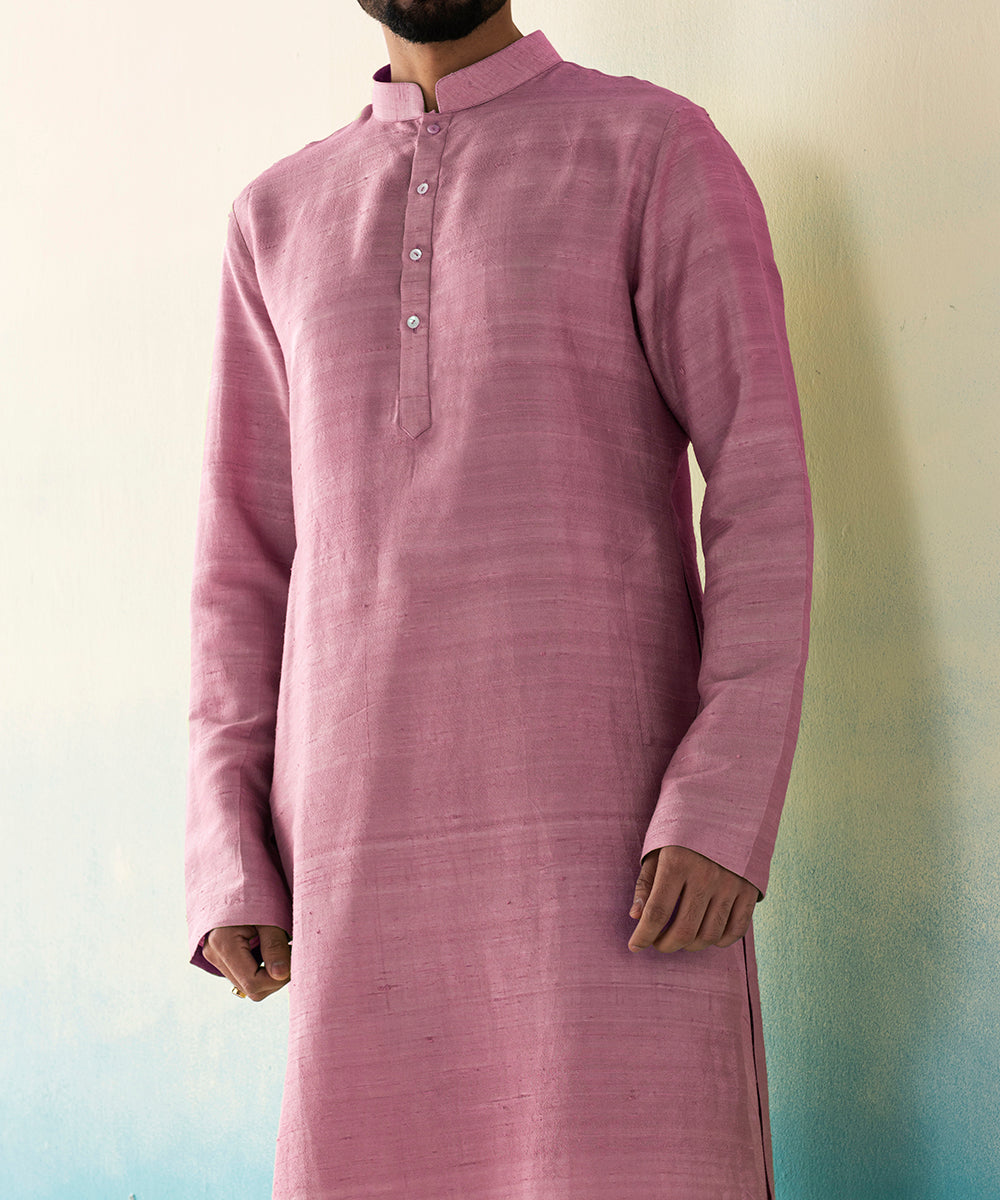 Light_Pink_Raw_Silk_Kurta_Churidar_set_WeaverStory_04