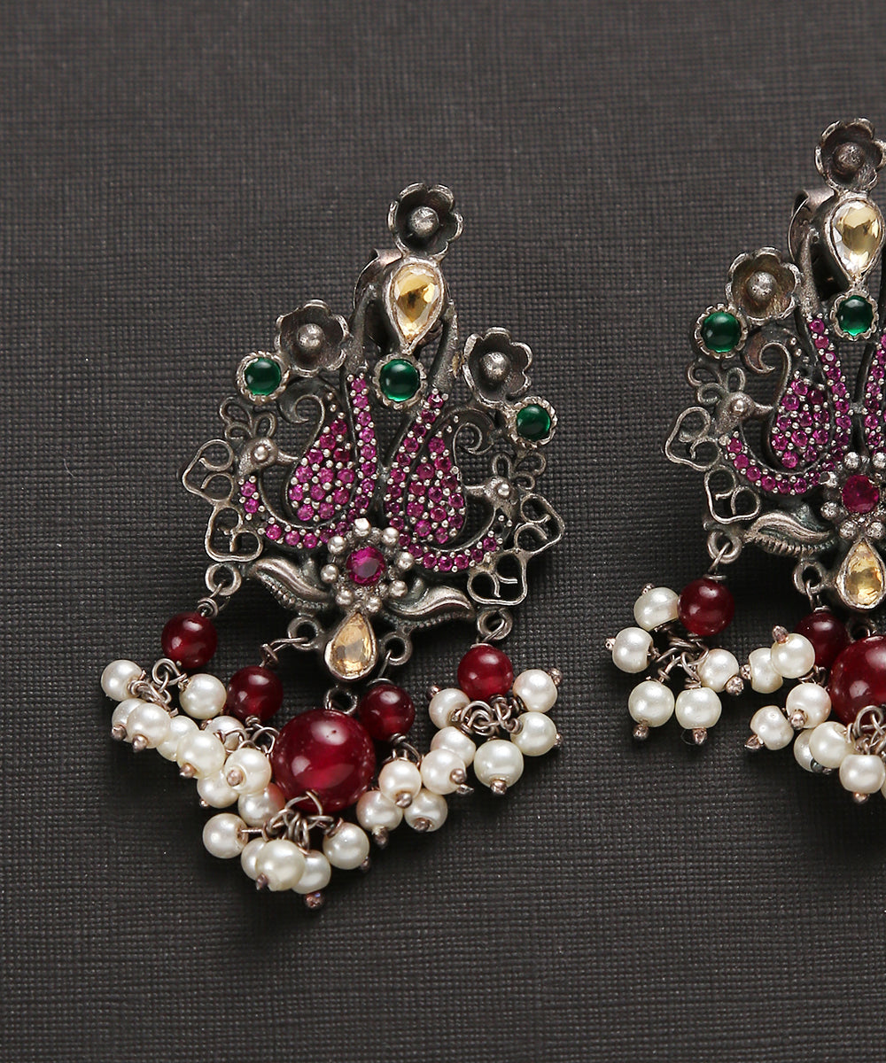 Handcrafted_Pure_Silver_Earrings_With_Butterfly_Crescent_WeaverStory_03