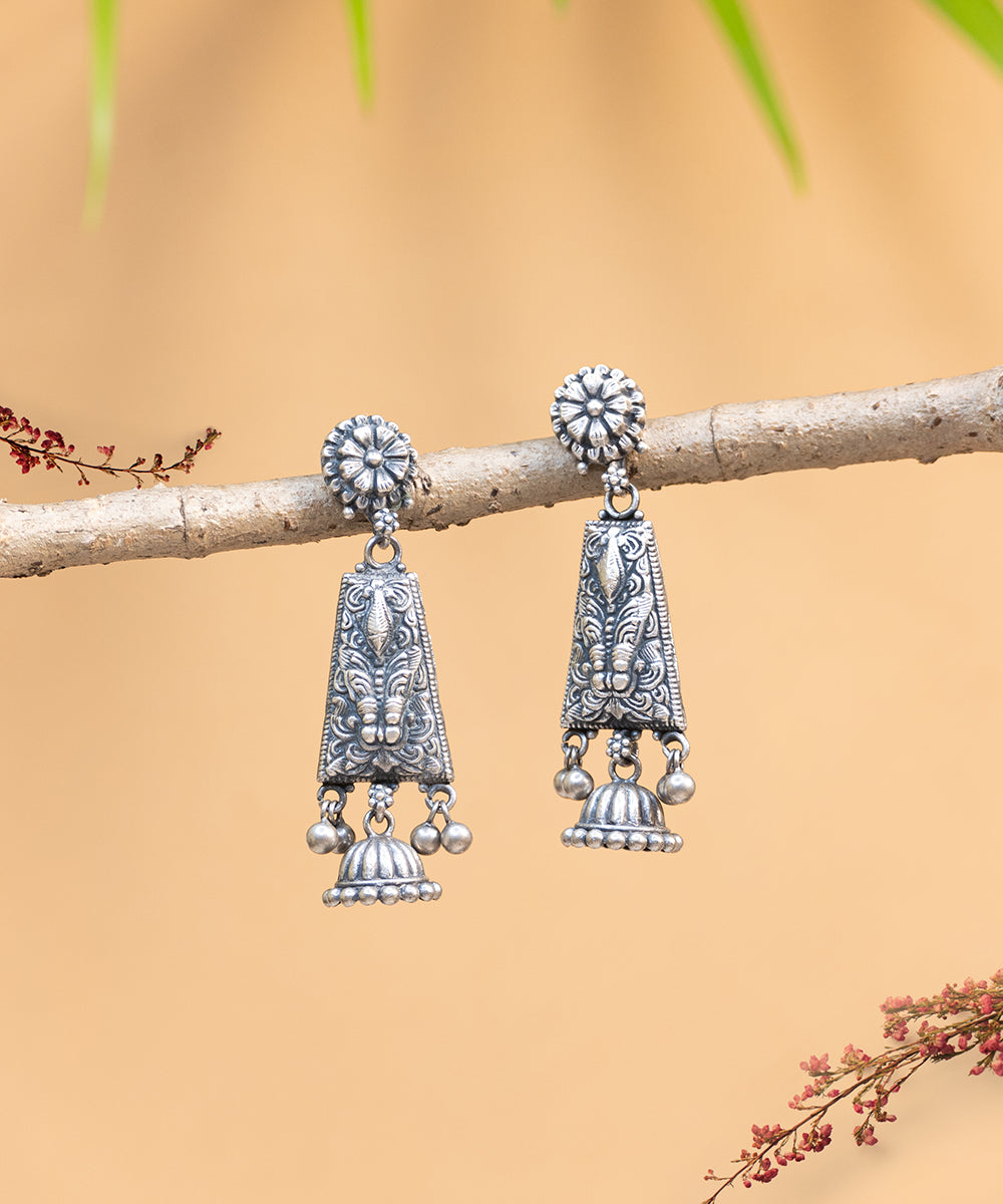 Elnaz_Handcrafted_Oxidised_Pure_Silver_Earrings_WeaverStory_01